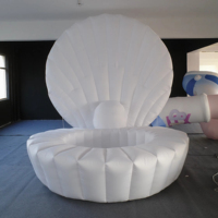 Grande Coquille de Palourde Gonflable Professionnelle, Publicité Gonflable Premium pour Expositions Commerciales et Événements Aquatiques