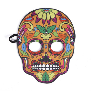 Poeticesistere uomini e donne unici colorati <span class=keywords><strong>Horror</strong></span> Full Face morbida maschera di plastica per festa per il giorno dei morti - Product Image 4