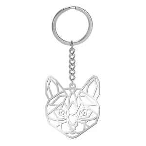 Stainless Steel Animal Keychain Keyring Silver Metal Cats Thousand paper cranes tortoise Key Chain