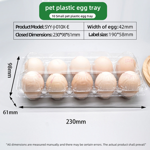 Boîte d'emballage en blister en PET transparent à 10 trous, écologique, jetable, de qualité alimentaire, de forme rectangulaire, pour le stockage des aliments - Product Image 5
