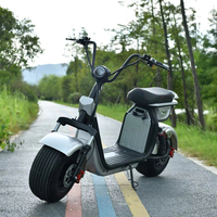 Scooter Eléctrico con Neumáticos Anchos y Luz LED, Velocidad Máxima de 35-40 km/h, Carga Máxima de 200 kg, Múltiples Modos de Empaque