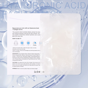 Etiqueta privada Ácido hialurónico vegano HA <span class=keywords><strong>Mascarilla</strong></span> de seda hidratante <span class=keywords><strong>Mascarilla</strong></span> facial blanqueadora calmante <span class=keywords><strong>para</strong></span> <span class=keywords><strong>cara</strong></span> Nariz Pie - Product Image 5