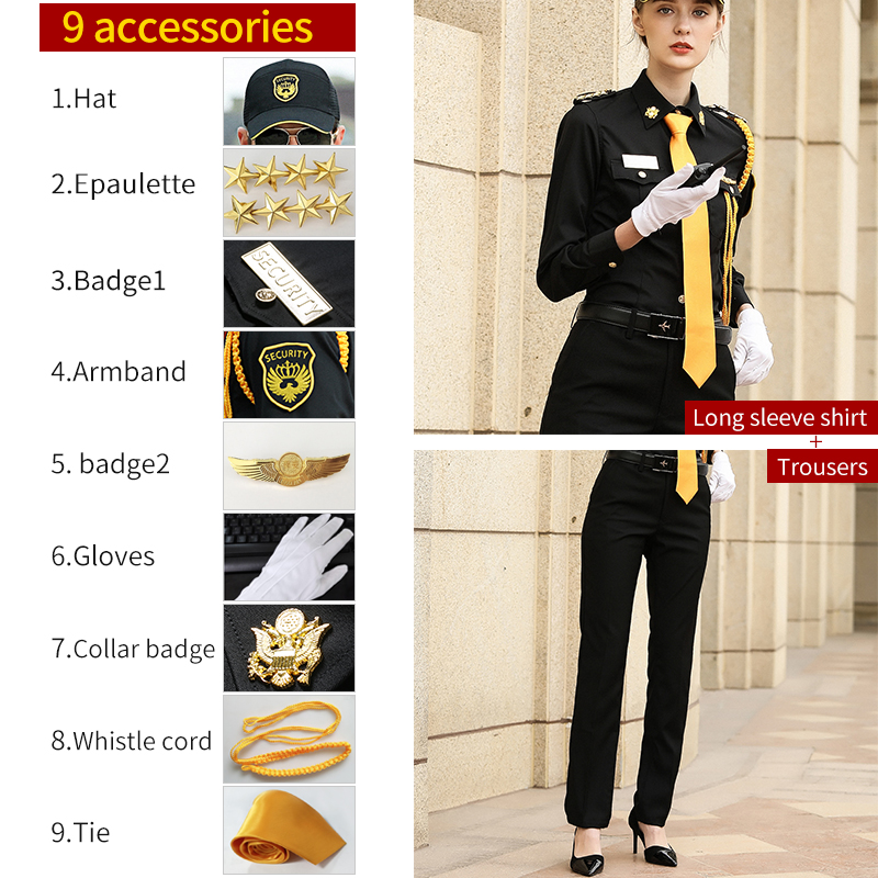 เสื้อเชิ้ตแขนยาว+หมวกเบสบอล+อุปกรณ์เสริม epaulette 3+7