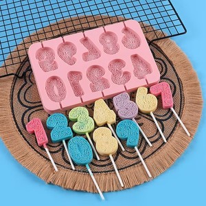 Número Rosa DIY <span class=keywords><strong>molde</strong></span> de Chocolate herramienta de hornear de silicona para decoración de pasteles fabricación de dulces Fondant jabón <span class=keywords><strong>molde</strong></span> reutilizable regalo de cocina - Product Image 2