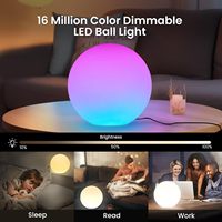 Lampe à boule LED RVB rechargeable, globe lumineux changeant de couleur, télécommande pour la maison, chambre d'enfant, chambre à coucher, bar, table, fête en piscine, utilisation en intérieur