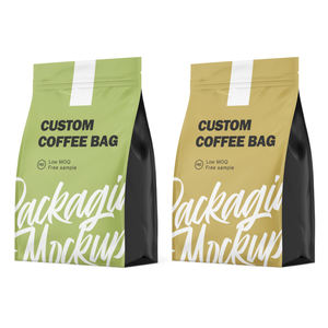 ถุงกาแฟแบบมีซิปและวาล์ว ผลิตจากพลาสติกไมลาร์ อลูมิเนียมฟอยล์ EVOH PE  น้ำหนัก 250 กรัม 500 กรัม 1 กิโลกรัม สำหรับบรรจุเมล็ดกาแฟ ปิดผนึกด้วยความร้อน พร้อมสายรัดแบบทินไทด์ - Product Image 3