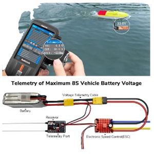 R8FG 8 canaux 2.4G Gyro RC récepteur tension retour 600 mètres longue portée RX pour voiture bateau 8X 6GS 4 T8S <span class=keywords><strong>T8FB</strong></span> - Product Image 2