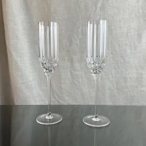 200ml Diamond Cake Cup Crystal Champagne Glasses Goblets Elegant Wedding Flutes
