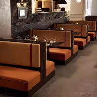 Ensemble de mobilier de restaurant moderne vintage en cuir, durable, pour usage commercial