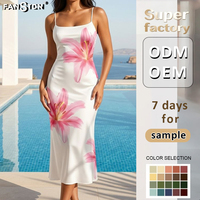 Nouvelle Arrivée Robe Moulante Sexy à Bretelles Imprimé Floral Été 2026 – Tenue de Plage Tendance – Vente en Gros pour l'UE et les États-Unis (Vente Transfrontalière)