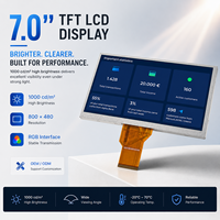 AT070TN94 Kompatibles ODM 7 Zoll TFT LCD Displaymodul 800x480 RGB-Schnittstelle Bildschirm für Industriesteuerung Eingebettete Geräte