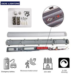 Lumière linéaire LED étanche IP66 tri-étanche 20W 40W 60W avec capteur de mouvement, gradation, garantie de 5 ans - Product Image 3