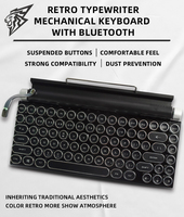 Keyboard Gaming Profesional 83 Tombol Nirkabel RGB Back Light Mewah Model Mesin Ketik Tahan Air Tujuh Warna Baru