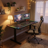 Table de jeu AOR E-sports avec placage en fibre de carbone, réglage en 3 vitesses, mémoire de position, vente en gros d'usine