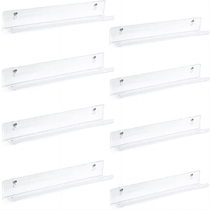 Étagère à disques vinyles moderne en acrylique de 4 pouces, murale, pour l'affichage de <span class=keywords><strong>CD</strong></span>, avec support pour albums vinyles, <span class=keywords><strong>rangement</strong></span> pour disques vinyles - Product Image 2