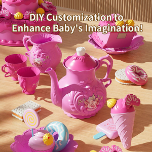 Giocattoli in Plastica per Cucina, Simulazione di Taglio Torta di Compleanno e Gelato, Gioco Educativo di Ruolo per Bambine - Product Image 5