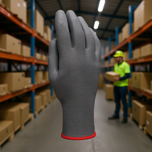 Guantes de poliéster resistentes a cortes Ttake, talla 9, recubiertos de poliuretano para uso en almacenes logísticos - Product Image 3