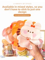Sacs refermables PETPE en forme d'animaux de dessin animé mignons avec fenêtre transparente, auto-scellants, de qualité alimentaire, pour emballer des collations, des bonbons, des biscuits, des noix