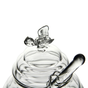Barattolo per Miele in Vetro Borosilicato di Alta Qualità, Fatto a Mano, a Forma di Alveare, Contenitore in Vetro con Coperchio per la Conservazione del Miele - Product Image 3