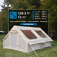 Kawagebo Kamp (KK) 13' X 10' Tiup 12 orang ㎡   Tenda Glamping Camping Luar Ruangan dari Kain Benang Stretch Udara Besar