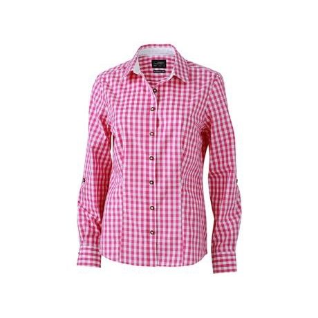 Ladies' Traditional Trachten Style Blouse Men's Shirt Embroidered Satin Silk XL Size Gothic Style Bow Collar for Office Wear
