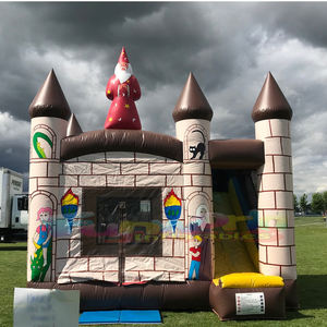 Castillo hinchable de grado comercial para halloween, casa de rebote encantada con tobogán de doble cara - Product Image 3
