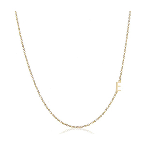 Personalized 925 Sterling Silver Gold <strong>Sideways</strong> <strong>Initial</strong> Letter <strong>Necklace</strong> for Women - Product Image 5