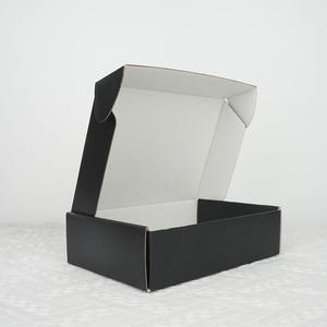 Impression de boîte emballage noir personnalisé de vêtements cosmétiques de luxe boîte pliante ondulée d'expédition pour boutique <span class=keywords><strong>en</strong></span> <span class=keywords><strong>ligne</strong></span> - Product Image 4