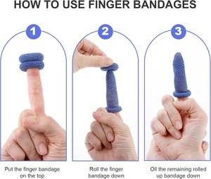 Bandage tubulaire en coton de soutien pour les doigts, idéal pour les premiers secours, les soins des plaies, le jardinage et le fitness - Product Image 4