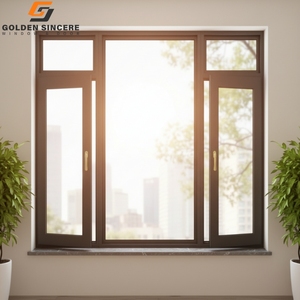 Ventanas de Aluminio con Marco Delgado de Estilo Moderno Minimalista GS, Ventana de Vidrio para Villa - Product Image 1