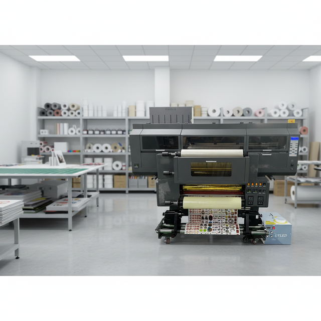 All in One UV DTF Printer With Gold Stamping 60cm Width for Transfer Sticker Label and Heat Press Vinyl