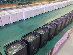Pin Powered ánh sáng 6x15W 6in1 RGBW + UV điện 130W Pin Thời gian làm việc 5-16hours Chùm tia góc 25 độ ứng dụng điều khiển DMX512 - Product Image 4