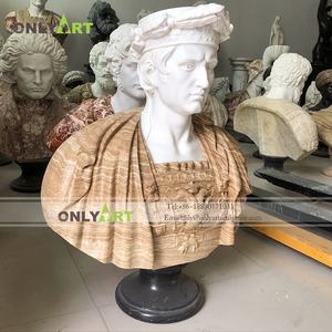 장식 전체 손으로 로마 스타일 남자 대리석 동상 - Product Image 2