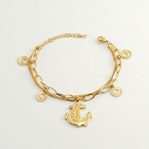 ZOGXIN Fashion Charm Bracelets For Women Stainless Steel Multi Layer Heart Anchor Rose Design Gift Jewelry - Product Image 4