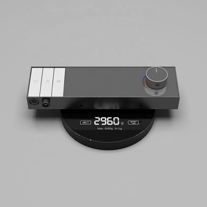 Set Doccia a Pioggia <span class=keywords><strong>in</strong></span> Ottone Cromato Dorato <span class=keywords><strong>con</strong></span> Doppio Getto, Colonna da Pavimento <span class=keywords><strong>in</strong></span> Ceramica Spazzolata <span class=keywords><strong>con</strong></span> Soffione a Pioggia, Rubinetteria per Doccia e Vasca - Product Image 5