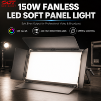 Studio 150W LED Softpanel-Licht 600 LEDs 3200K 5600K DMX512 Hoher CRI Lüfterloses Licht für TV Film Videoaufnahmen