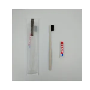 ערכת שיניים חד פעמית של מלון דובאי עם אריזת נייר עמידה למים מברשת שיניים למלון עם משחת שיניים LMZ - במלאי