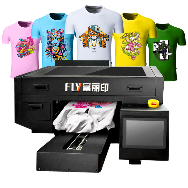 Automatic DTG Garment T-shirt Printer A4 Size Direct to T-shirts Printing Machine 6 Colors
