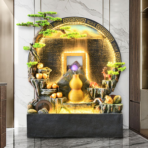 Grande Décoration Murale Moderne Écologique Faite à la Main en Résine pour Salon, Cascade d'Eau, Écran d'Eau Courante, Rocaille - Product Image 2
