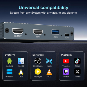 การ์ดแคปเจอร์วิดีโอคุณภาพสูง 4K 60Hz USB 3.0 สำหรับสตรี<span class=keywords><strong>ม</strong></span><span class=keywords><strong>ม</strong></span>ิ่ง ใช้งานได้กับ PS5/Switch/กล้อง/PC/OBS พร้อ<span class=keywords><strong>ม</strong></span>สาย USB-A/C - Product Image 5