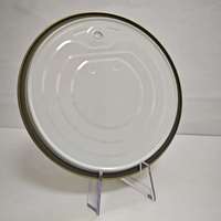 401 #   Couvre-boîte en porcelaine chromée blanche TFS de 98,9 mm à ouverture facile pour boîtes de tomates