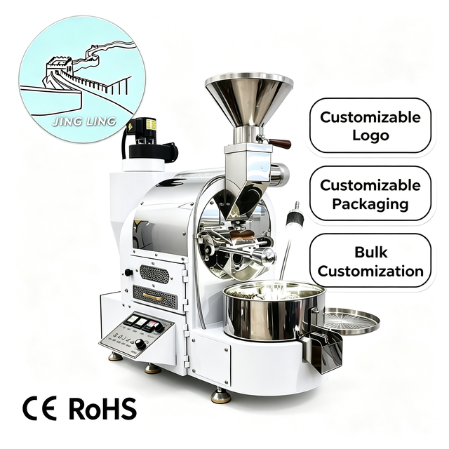 Dongyi 1kg 2 Small Industrial Coffee Roaster Stainless Steel App-Controlled Energy Efficiency Class a for Promotion