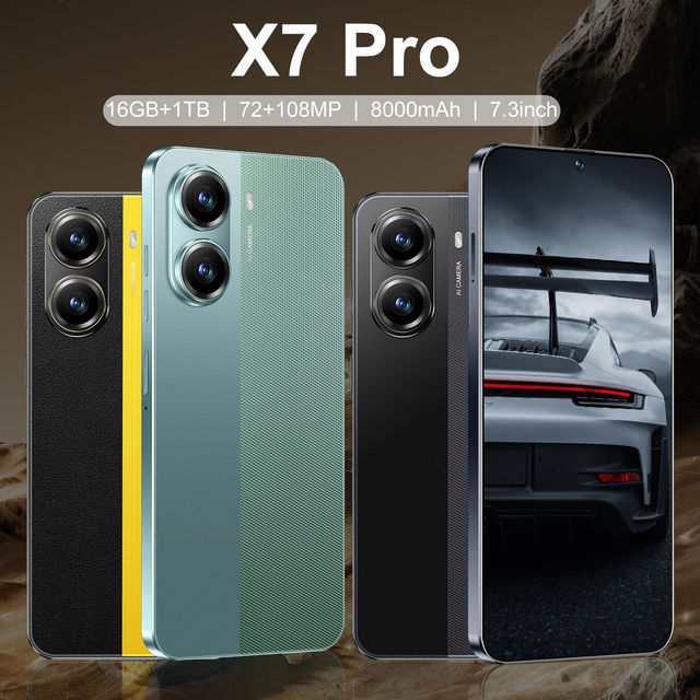 5g X7 Pro New Arrival Real Smartphone 2 Sim Security Camera Cellphone Mobile Phone