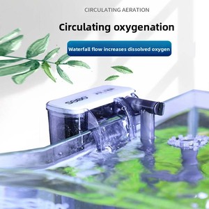 Akuarium Gantung Plastik Persegi Panjang JSD Modern Ramah Lingkungan, Pompa Filter, Spons Air, Aksesoris Gantung untuk Akuarium Kecil Dalam Ruangan - Product Image 6