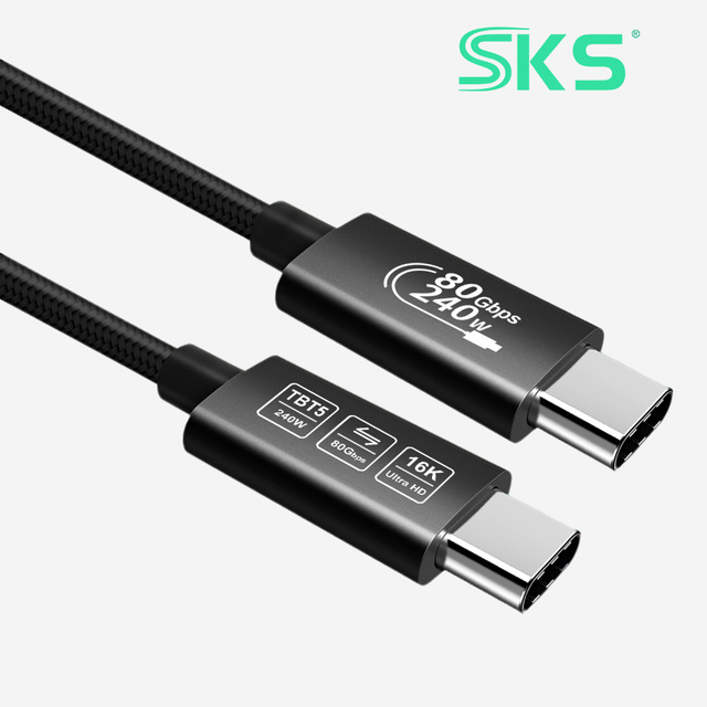 80Gbps USB C to USB C Cable 240W PD 3.1 Certified Supports 8K 16K Display USB4 Charging Cable