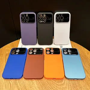 Large Window Phone Cases for iPhone 14 Pro/13/12/11 Protection Lens All-inclusive PC Hard Cover Anti-drop Shockproof Case