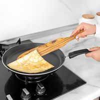 Épandeur à crêpes en bois d'olivier 13,8 pouces, résistant à la chaleur, écologique, antiadhésif, durable, léger, spatule de cuisine