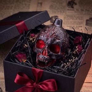 Silbato de Cerámica Tallado con Forma de Calavera, Silbato Mayan Azteca, Decoración de Terror para Halloween, Generador de Ruido, Venta al por Mayor, Dos Opciones de Color - Product Image 5
