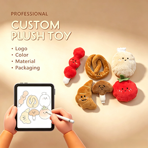 Barrettes à cheveux en peluche Kawaii en forme de nourriture de boulangerie, mignonnes, moelleuses, motif <span class=keywords><strong>tomate</strong></span> et champignon, pour filles, accessoire capillaire quotidien, cadeau - Product Image 1