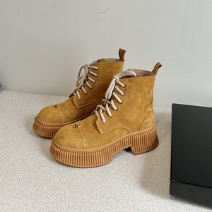 Botas Chelsea con cordones para invierno, novedad de 2023, Botines de tacón medio con punta redonda, Zapatos de plataforma gótica para mujer, botas de moto, Zapatos para mujer - Product Image 3